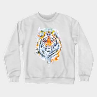 Handsome Tiger Head Portrait Crewneck Sweatshirt